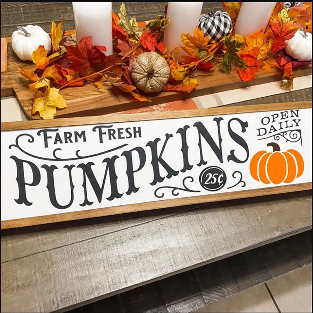 Fall Stencils For Painting On Wood 12" Autumn Stencils Hello Pumpkin