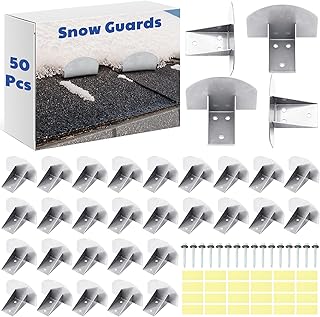 50 Pcs Snow Guards, Roofs Snow Guards, Stainless Steel Snow Stops, Prevent Sliding Ice