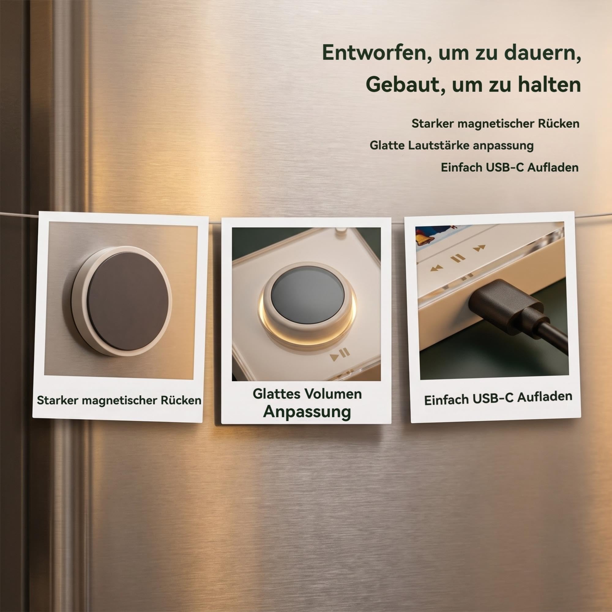 Fridge Magnet Music Player Christmas, 9 Disc Magnet Musikbox KüHlschrank