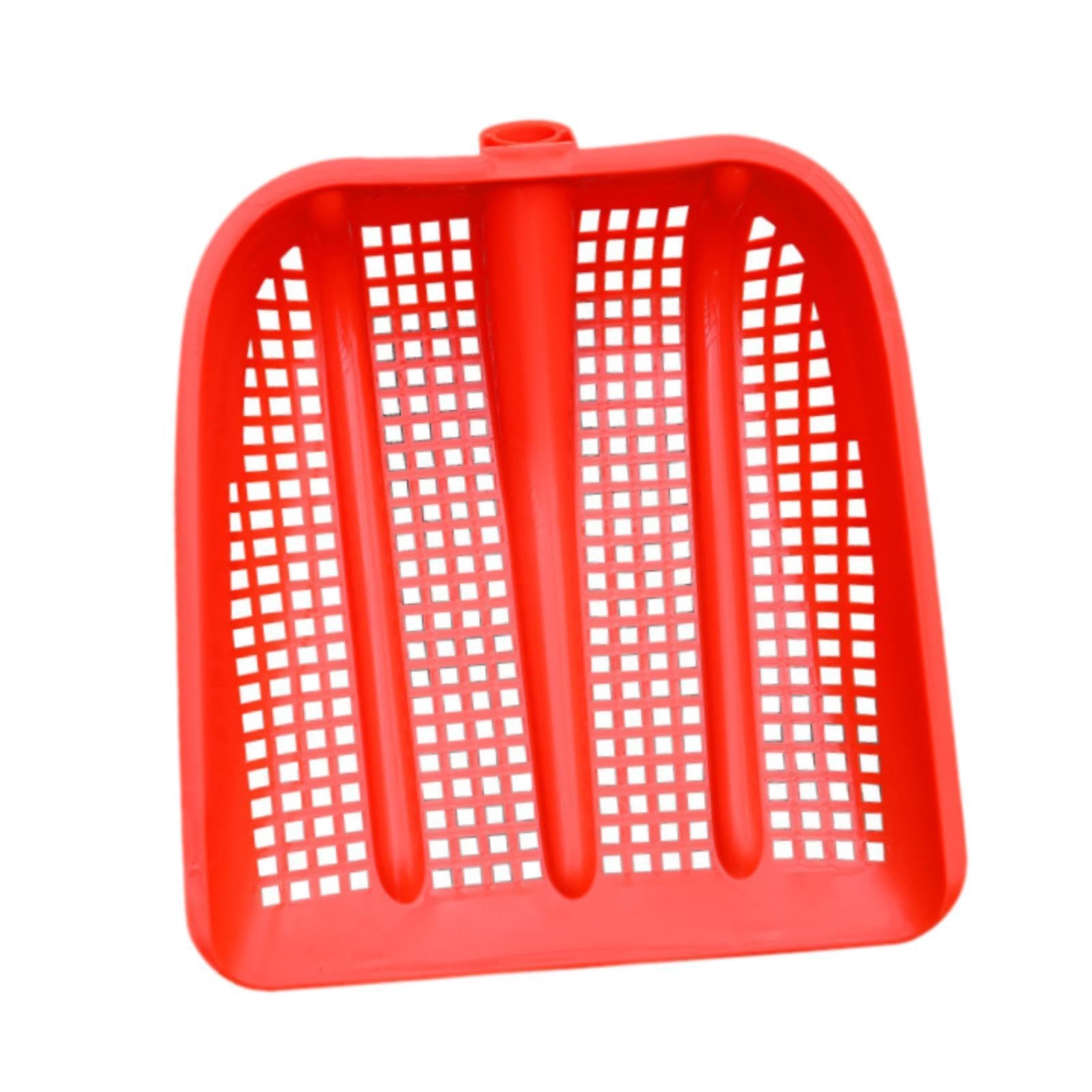 Sieve de Jardín con Malla Filtrante de PP Ideal para Tamizar Suelo Arena Piedras y Compost Adecuada para Bonsái Paisajismo y, Rojo