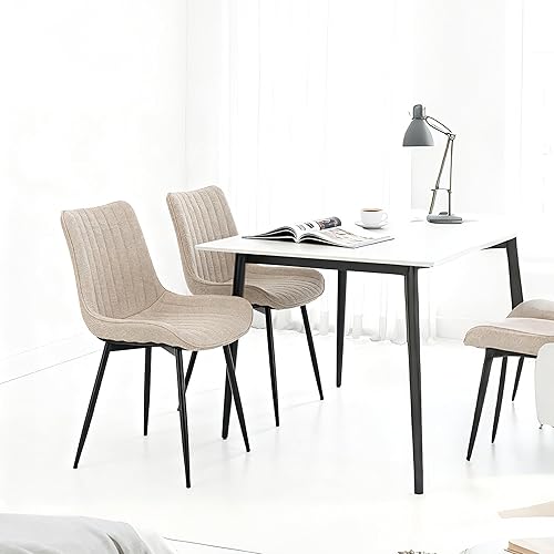 Miniatura 8 de Dining Chairs Set of 4 Modern Kitchen Chairs with Soft Padded Backrests and Metal Legs, Table & Chair Sets for Living Room, Bedroom, and Desk Chair