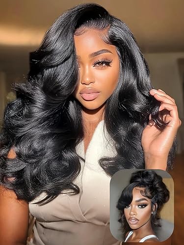 Miniatura 41 de Julia Hair Pre Everything - Pelucas de cabello humano con encaje frontal HD de 13x4, sin pegamento, pre despuntadas, pre cortadas, balayage, con