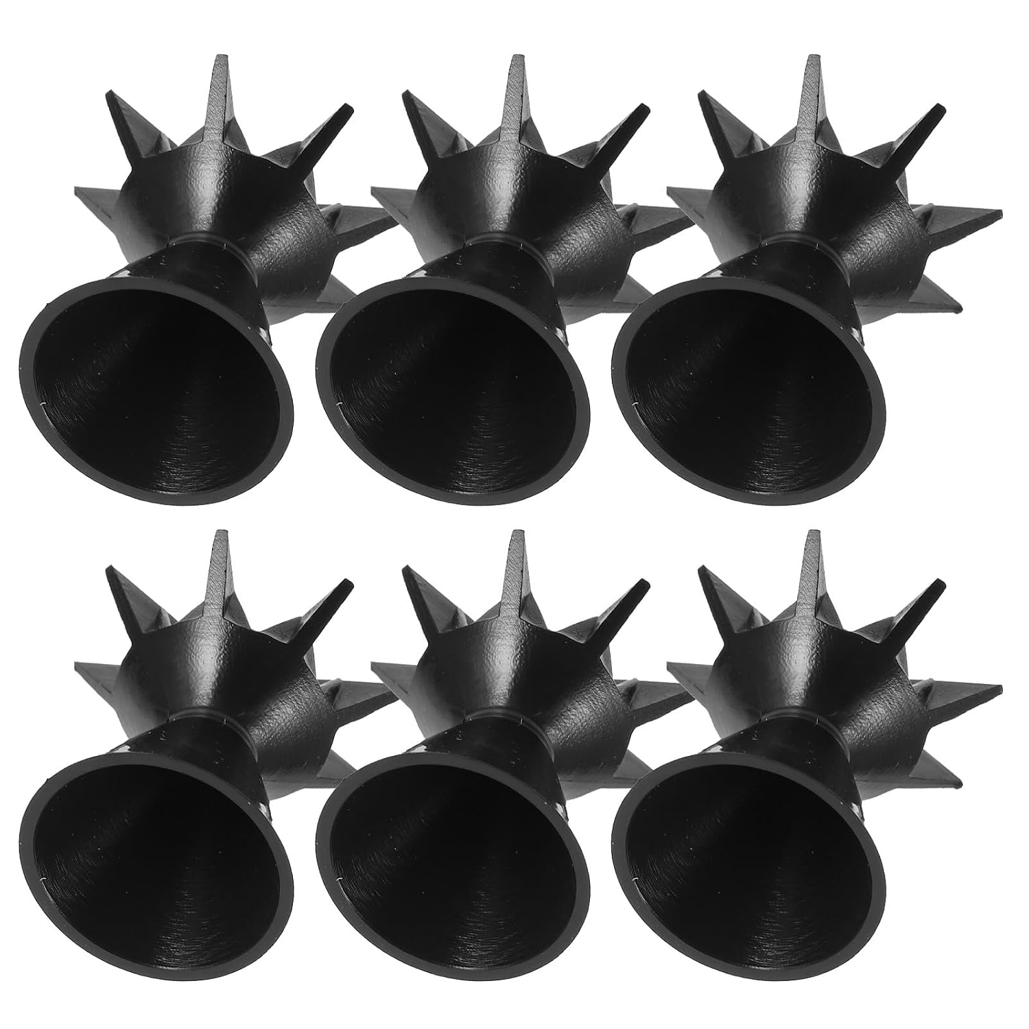 6pcs Silicone Painting Funnel Set Black Reusable Paint Mixing Containers for Fluid Art DIY Painting Supplies