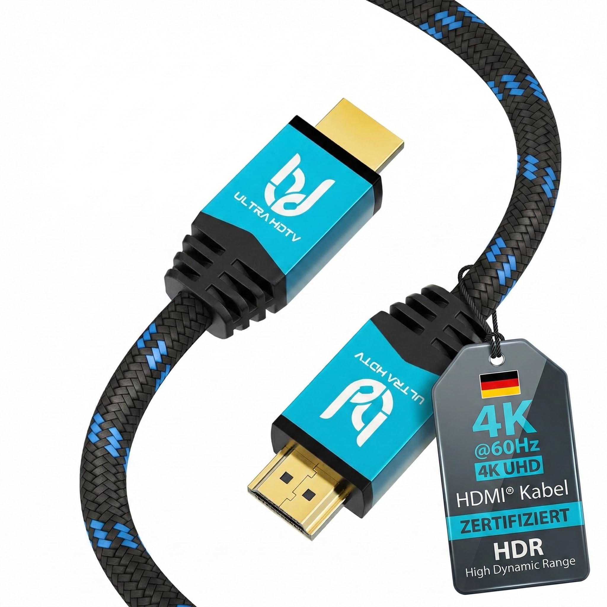 ZIKNYDO HDMI 2.2 Kabel 3m - 96Gbps 16K/8K/4K Ultra High Speed Gevlochten Kabel