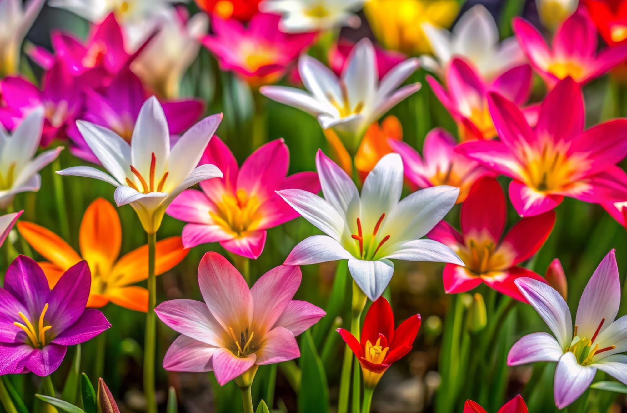 Rainflower Bulbs for Growing - Mixed Colors - Zephyranthes Mix (20 Bulbs)