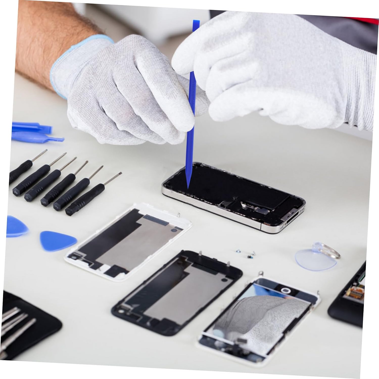 Gadpiparty 100pcs Mobile Phone Disassembly Tools and Portable Screen Repair Kit for LCD Separating Computer and Phone Screen Pry Tool Set Efficient and Lightweight Electronics Repair