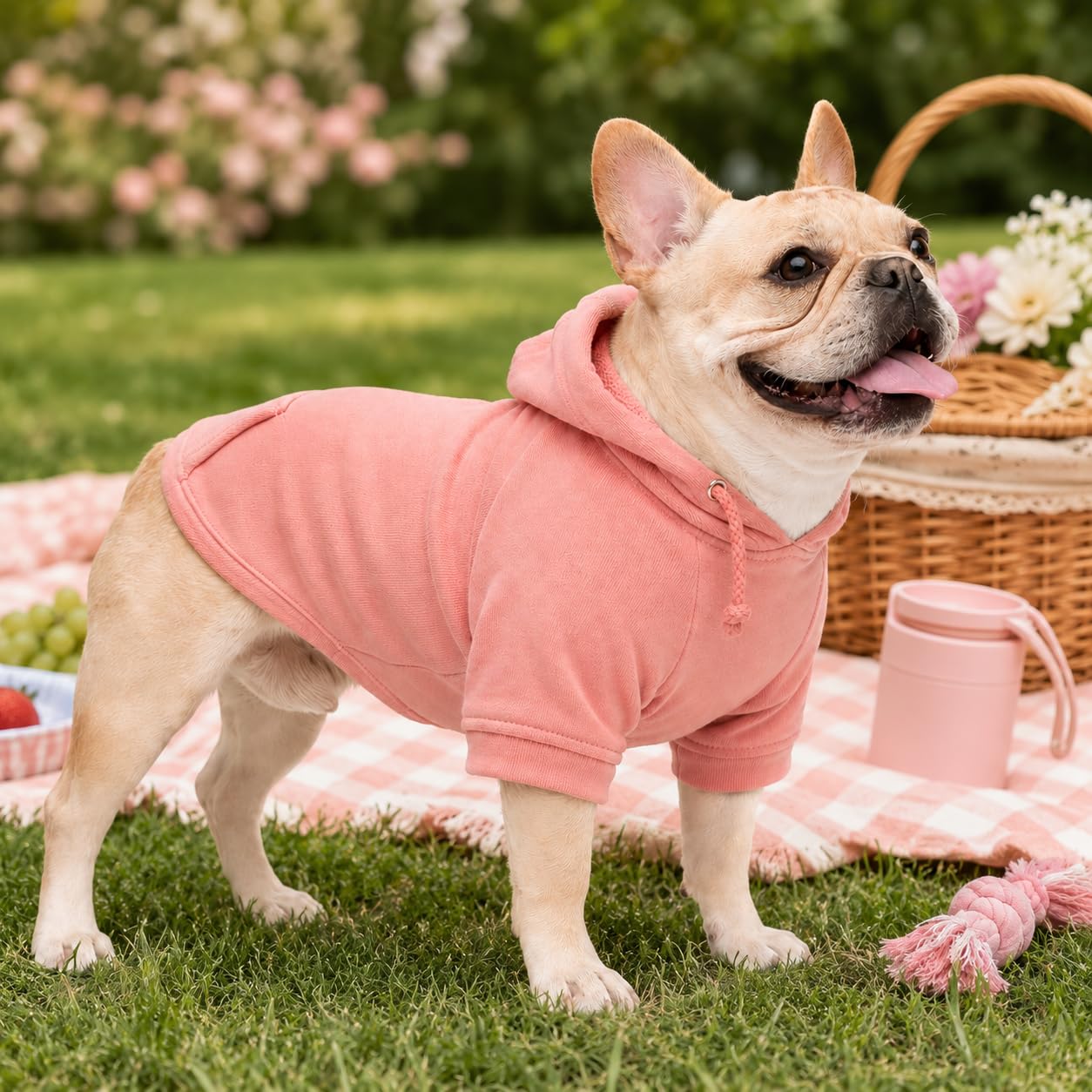 Ropa para Mascotas Ropa para Perros Abrigo para Perros Sudaderas Invierno Otoño Sudadera para Perros pequeños medianos de Gran tamaño 11 Colores 100% algodón 2018 Nuevo (L, Lotus Pink)