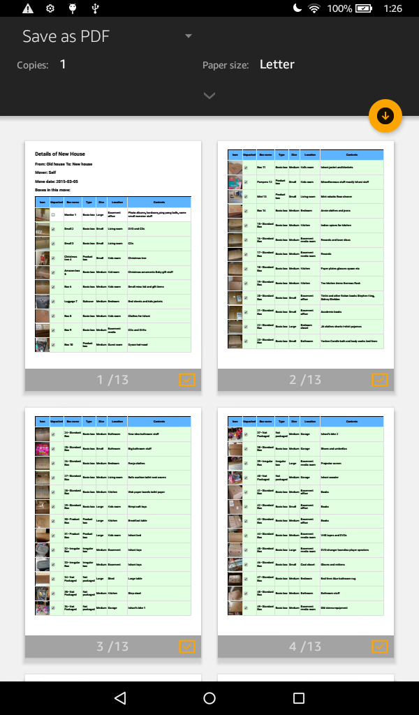 Moving Organizer Pro App on the Amazon Appstore