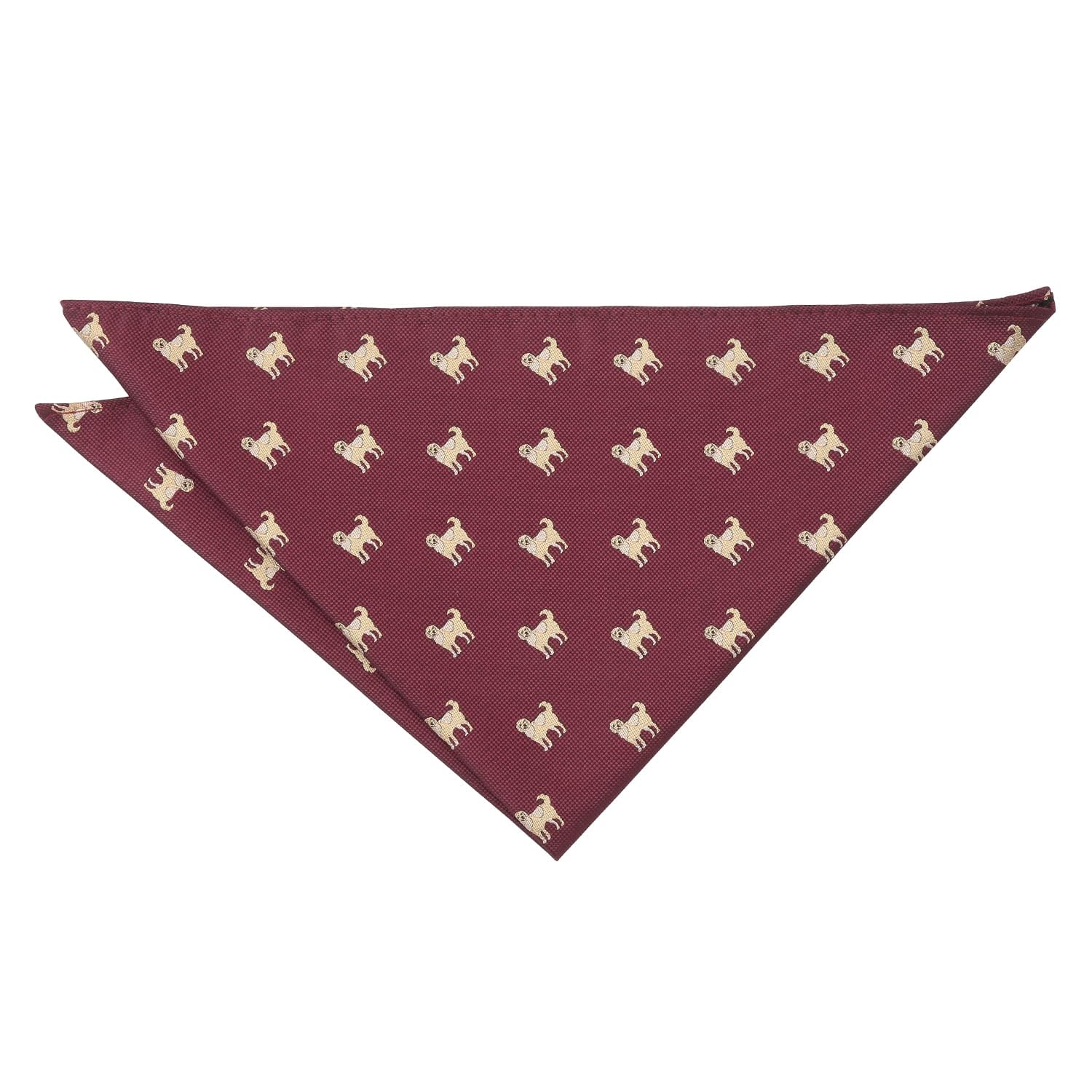 Dqt Men's Burgundy Golden Retriever Embroidered Dogs Novelty Handkerchief Pocket Square