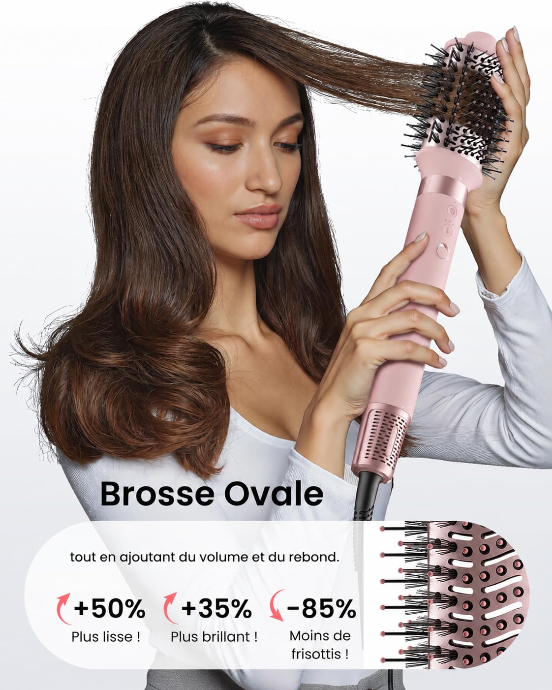 MESCOMB Air Styler 6 en 1, Sèche-Cheveux Ionique, Diffuseur, Boucleur Auto | Brosse Soufflante, Boucleur Auto, Lissage, Boucles, Séchage Rapide, Effet Anti-Frisottis,Coiffage Facile,Boîte de Rangement