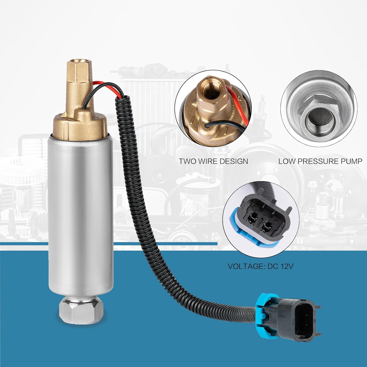 Electric Fuel Pump For Mercury Mercruiser Marine Engines 4.3L 5.0L 5.7L V6 V8