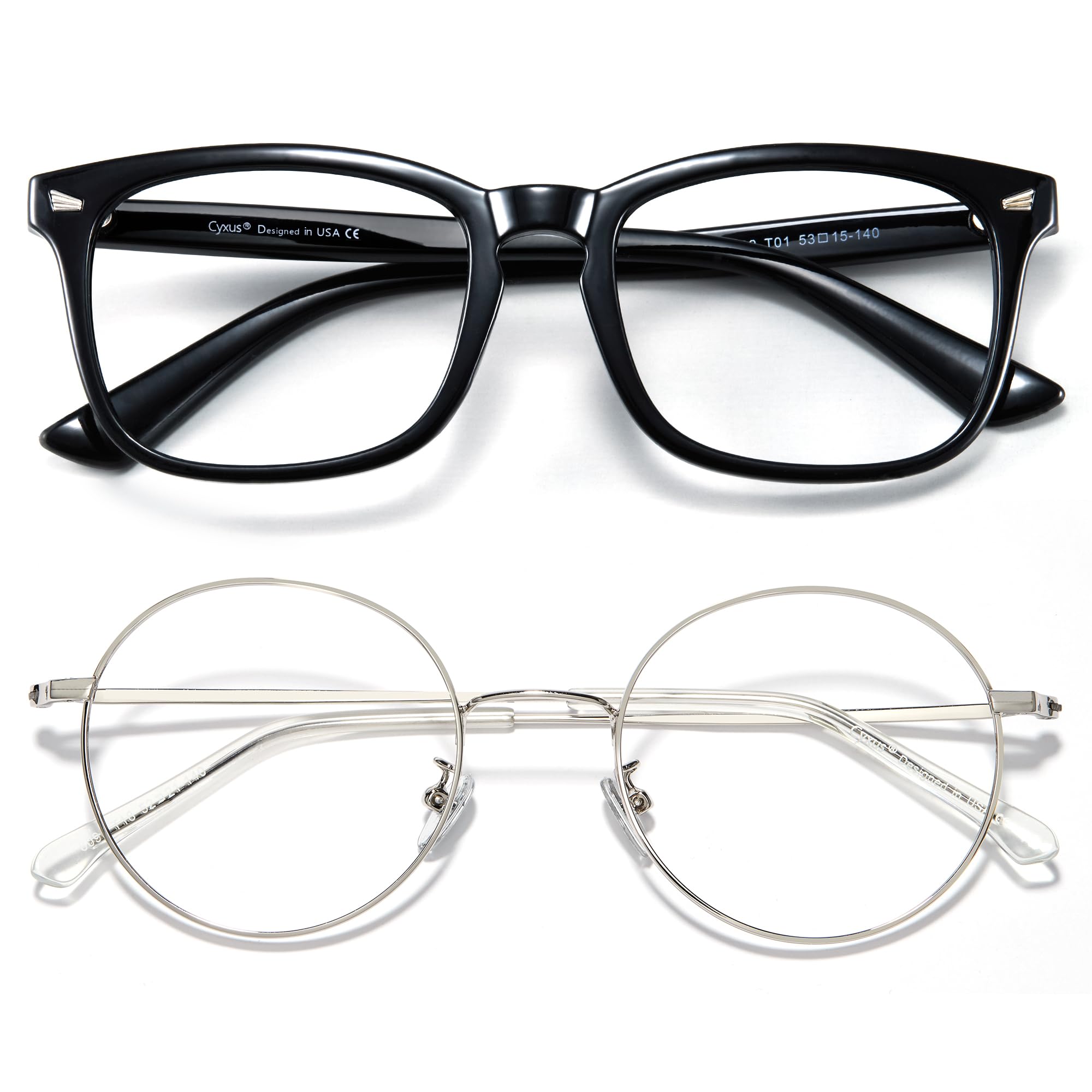 Cyxus Blaulichtfilter Brille Ohne Stärke Herren Damen Mode Computer Schutzbrille Bildschirmbrille Gaming Brille 402B049