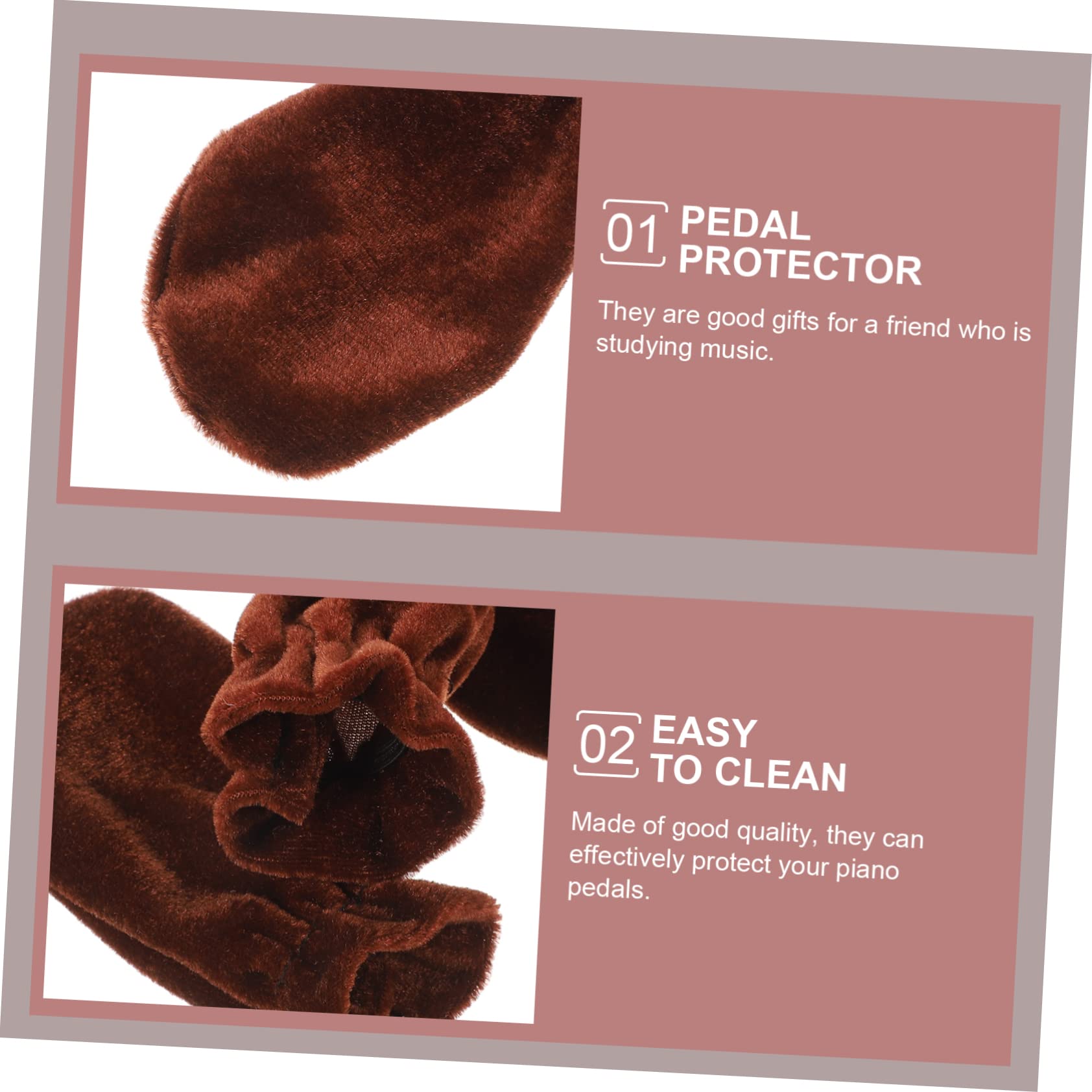 BESTonZON 3pcs Piano Pedal Covers Grand Piano Seat Cover Washable Pedal Protectors