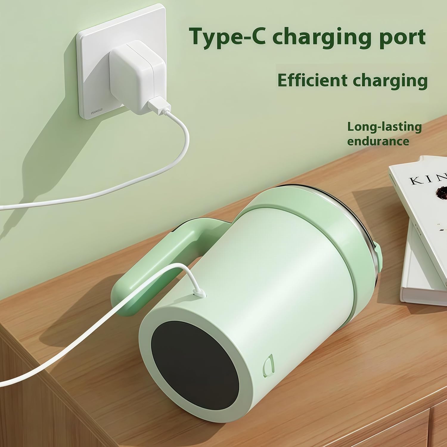 Automatic Magnetic Stirring Coffee Mug, Detachable Base Self Stirring Mug with Lid, Rechargeable Self Stirring Coffee Mug, Self Stirring Cup for Coffee, Milk, Cocoa and Other Beverages (Purple) - Image 6