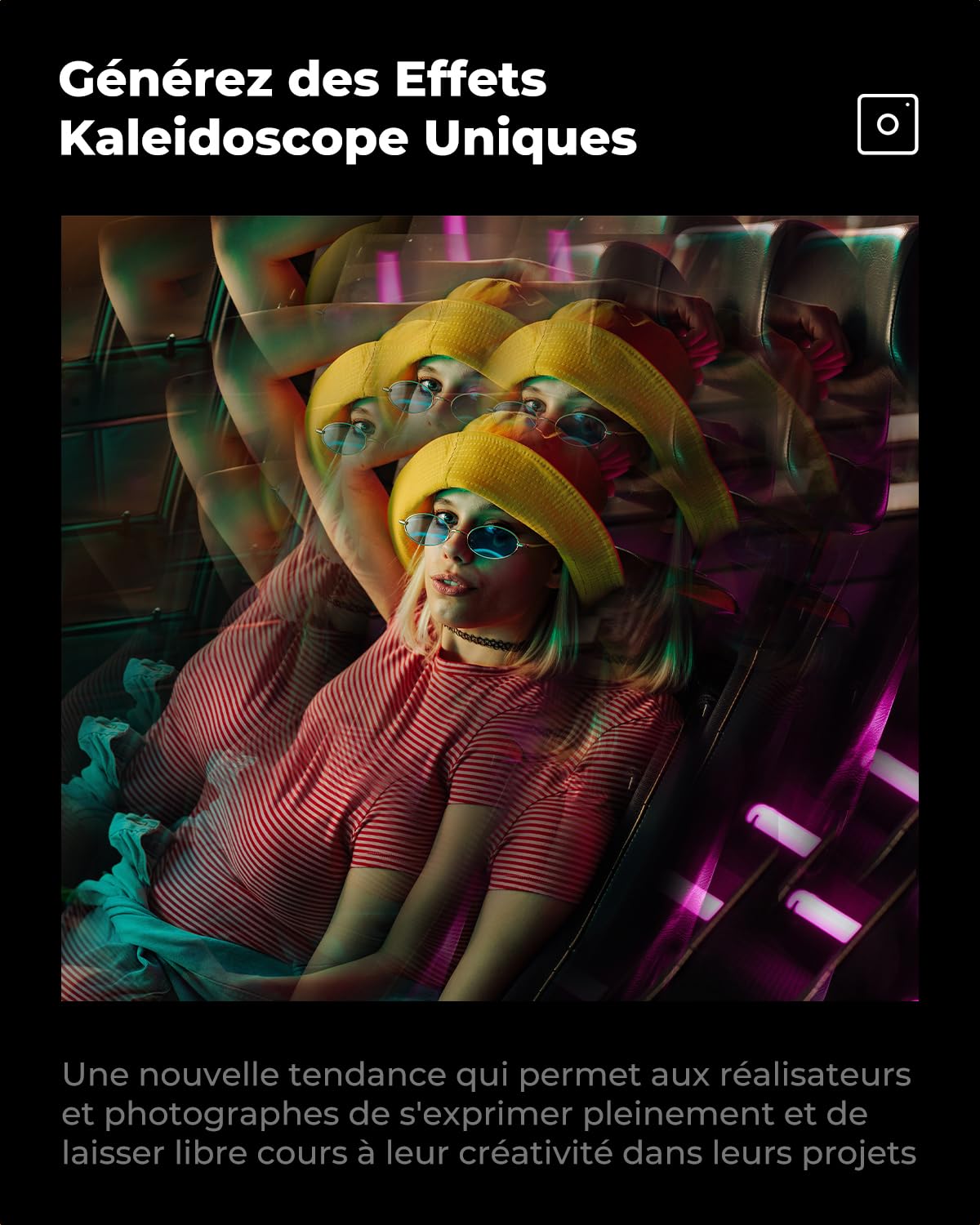 K&F CONCEPT Ø77mm Filtre Kaléidoscope Prisme Photo Filtre Effet Speciaux Objectif en Verre Cristal pour Photographie d'art