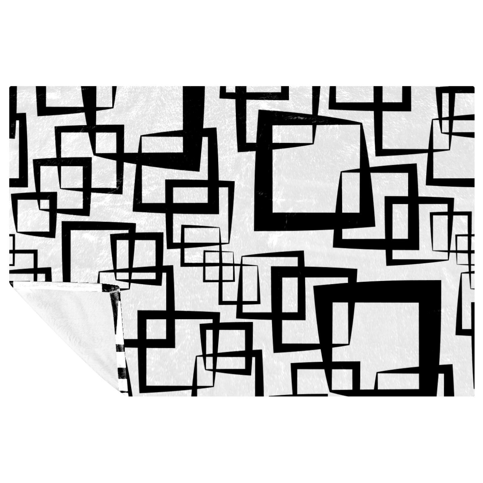 Couverture douce chaude lit canapé plage plaid imprimé monochrome 150x100