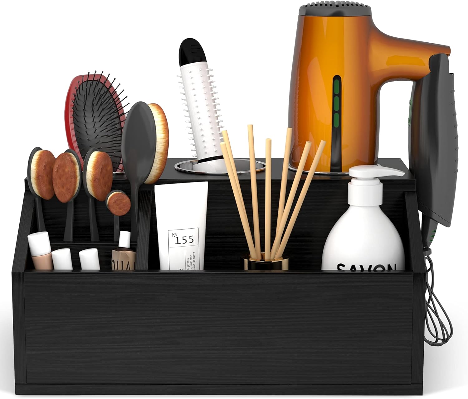 AKTOP Wooden Hair Tool Organizer Blow Dryer Holder, Hair