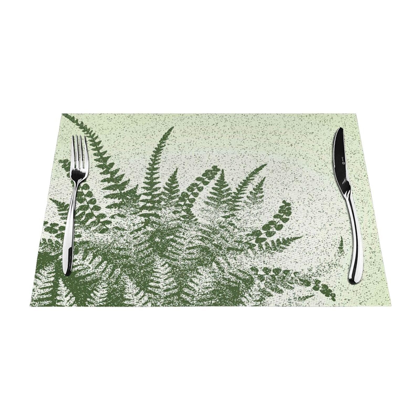 Sets de table tissés lavables lot de 6 antidérapants contre les taches