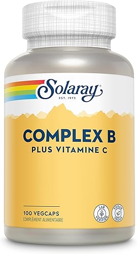 Miniatura 4 de Solaray Vitamina B-Complex 100 mg energía saludable formación de células sanguíneas y soporte de transmisión de impulso nervioso 100 cápsulas