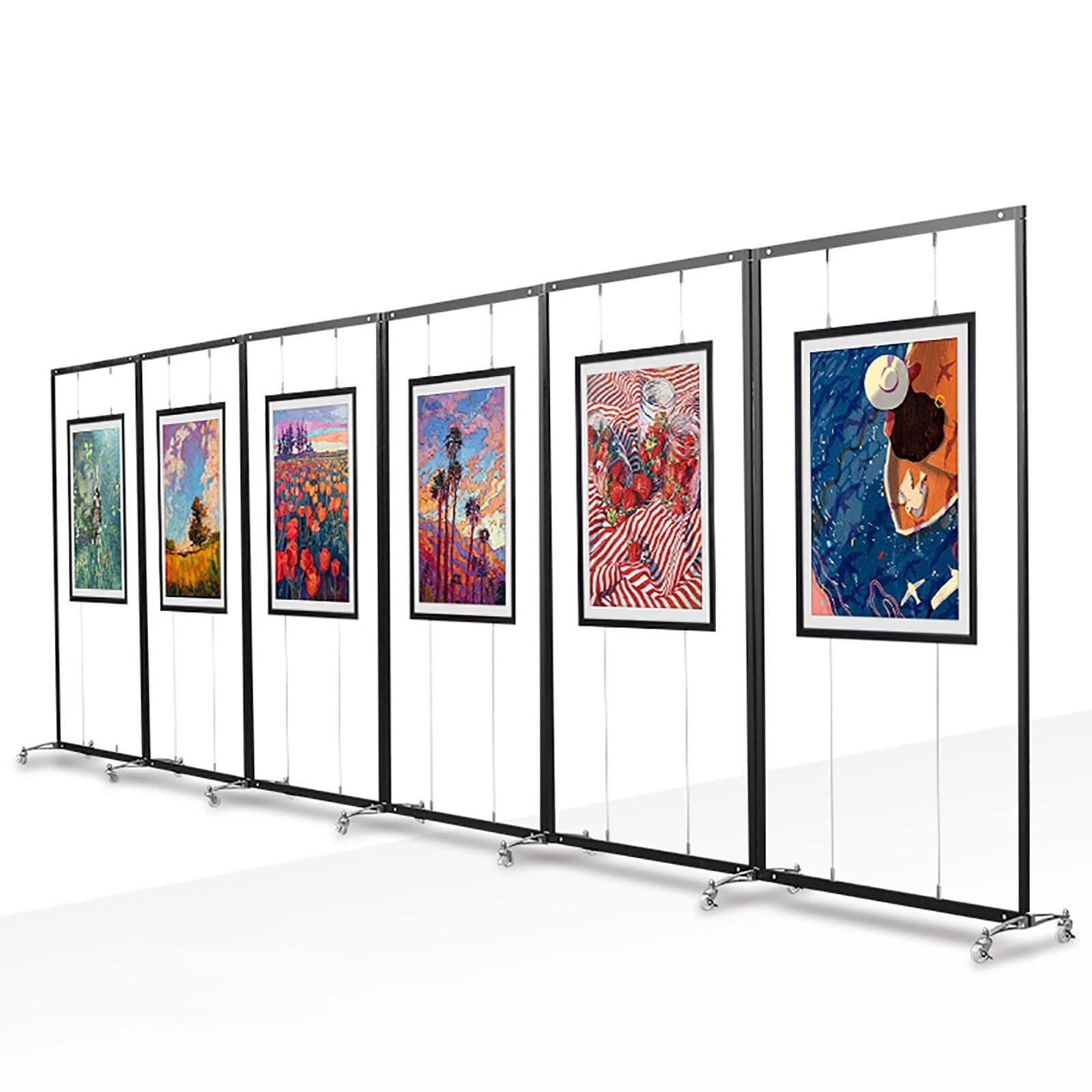 Soporte de exhibición portátil con ruedas de 100 x 220 cm, multifuncional, soporte para carteles, tablero de información, perfecto para eventos y presentaciones