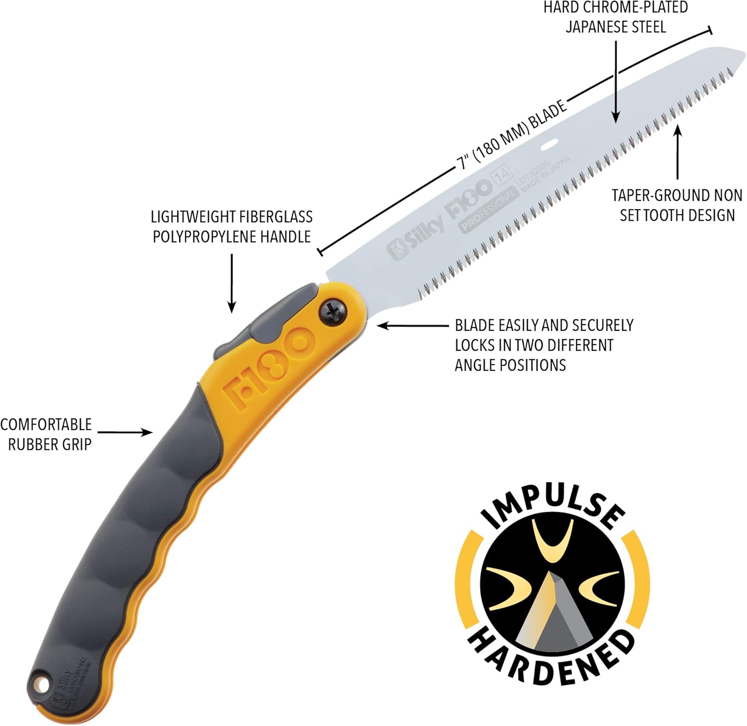 Silky Professional F180 180mm Folding Saw Fine Teeth (141-18)