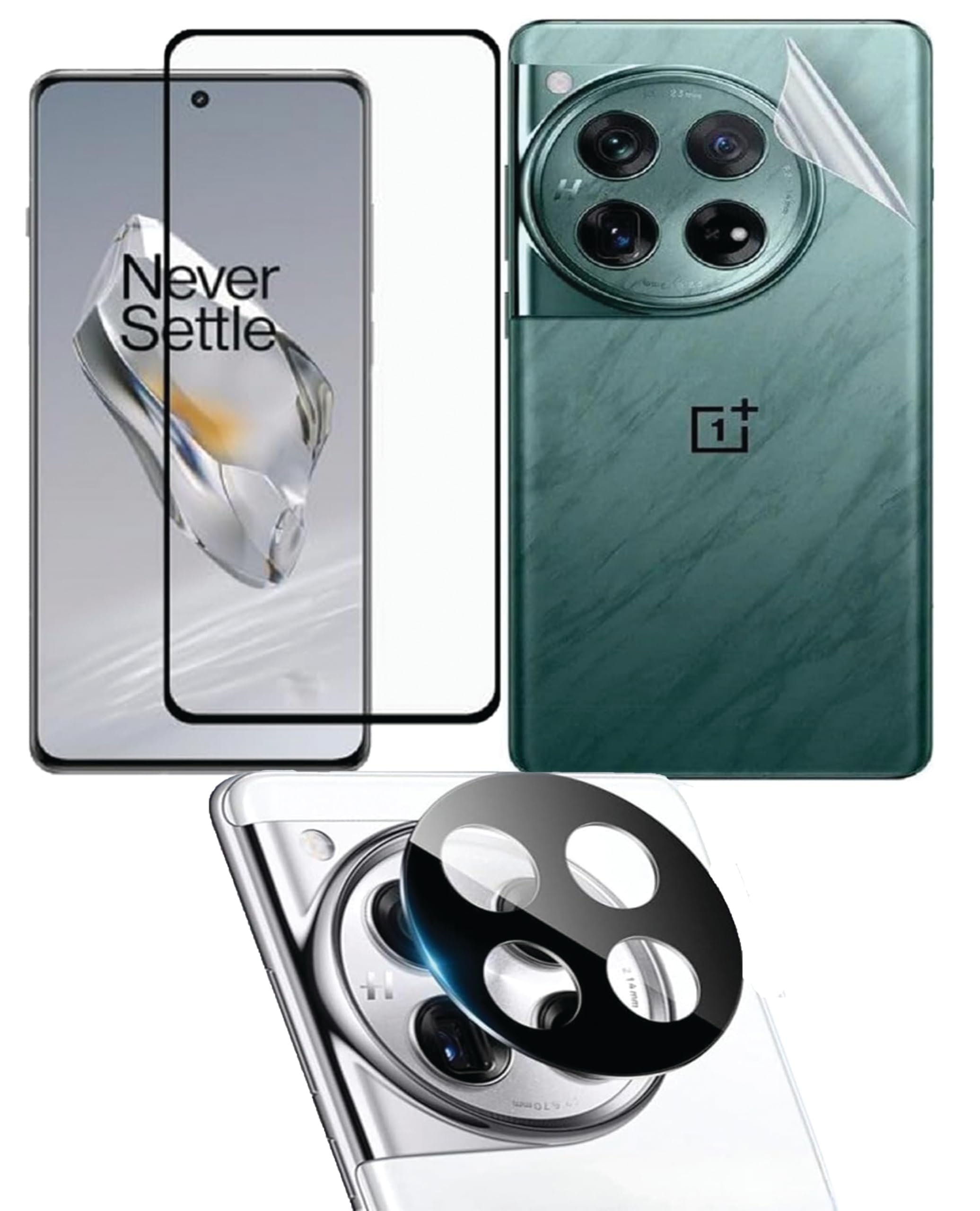 FabeKee UV Tempered Glass Screen Protector Compatible for oneplus 12R 5G Front And Back Screen Guard Protector camera lens camera protector Combo (B0CYSXQLL1) Amazon Price History, Amazon Price Tracker