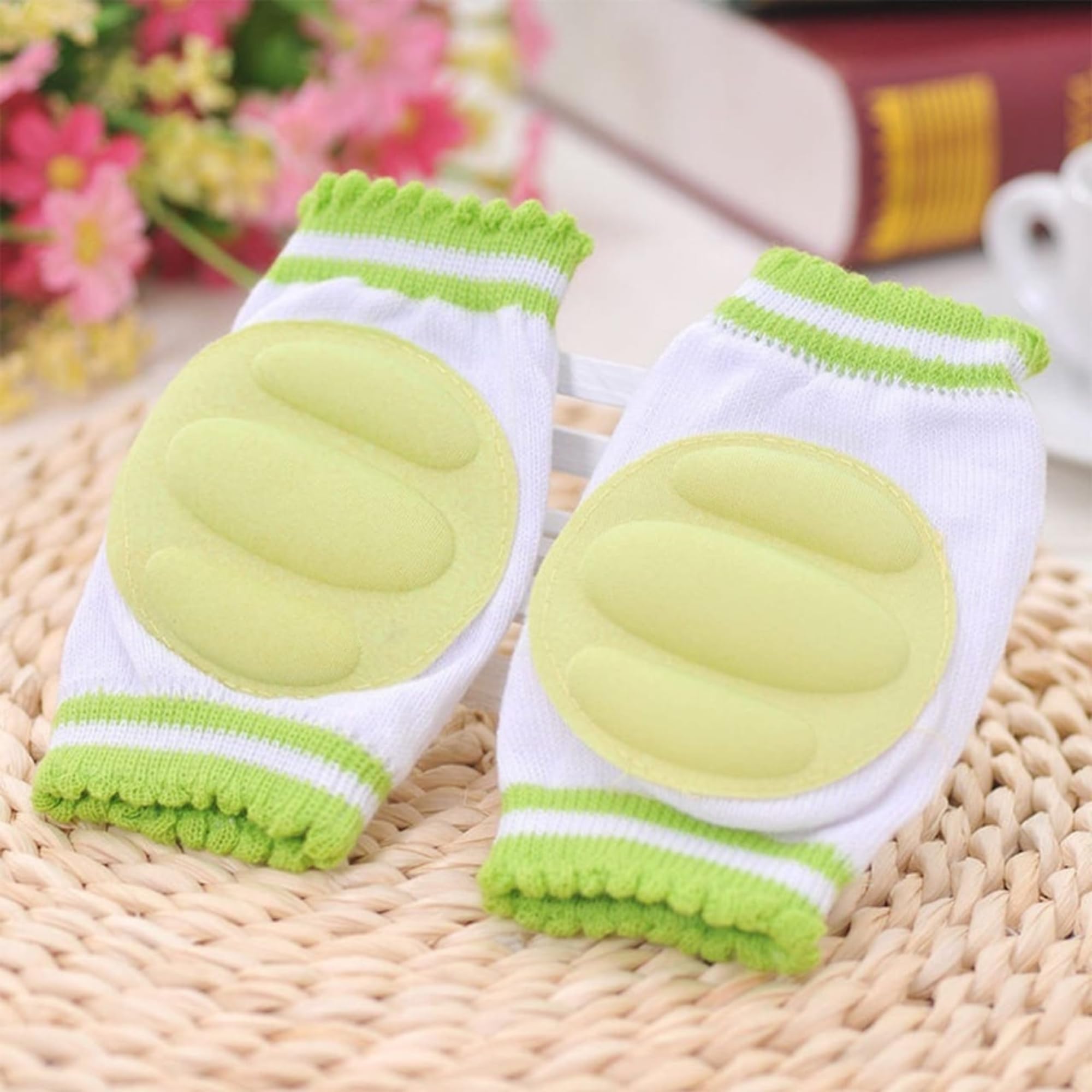 Sangpri 2 Pair Baby Knee Pads for Crawling | Knee Cap for Kids | Kids Knee Protectors | Ideal for 6-12 Months Babies (Multi Color) - Image 2 thumbnail