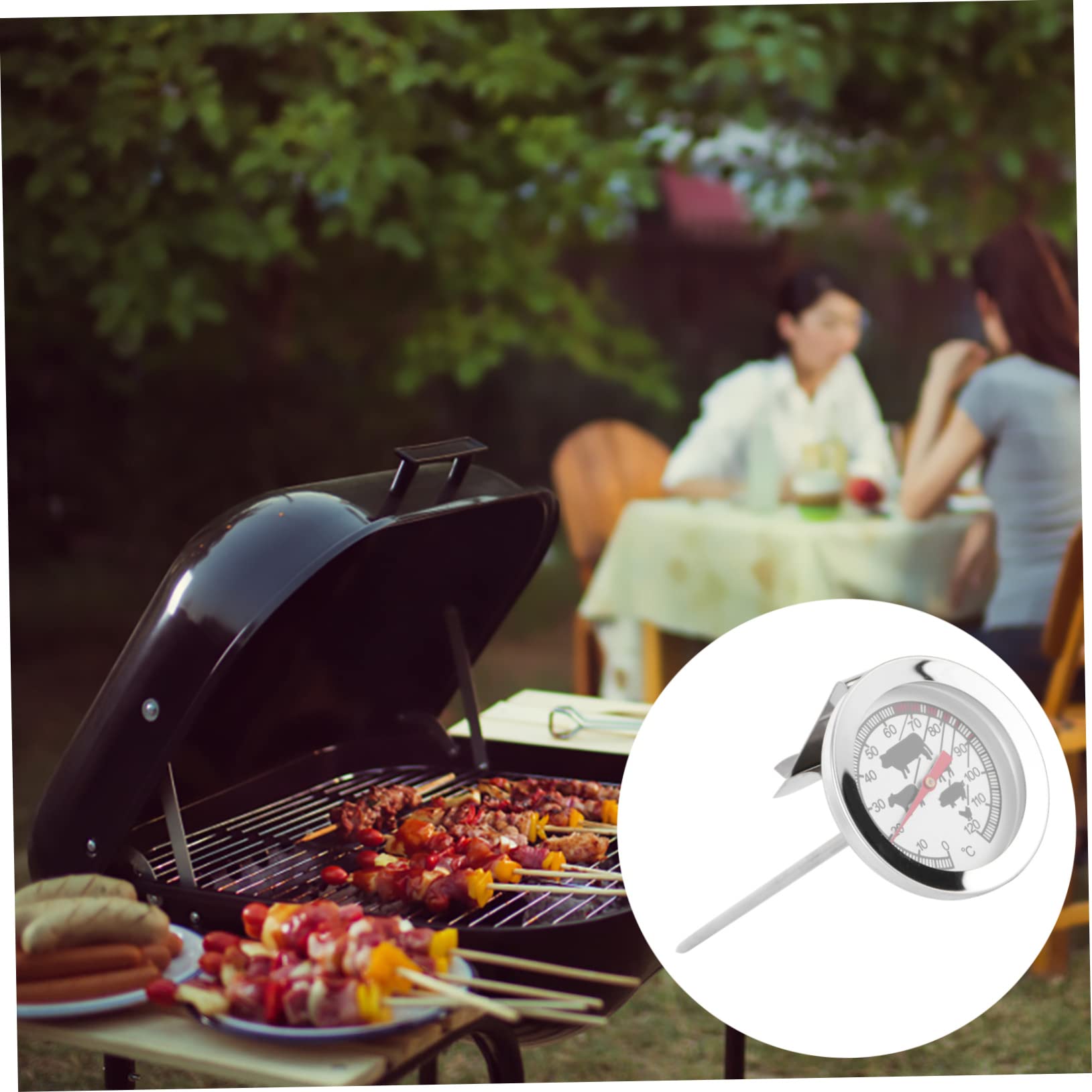 3 Piezas Termómetro Bimetálico Parrilla De Comida Cocina Parrillas Para Asar Carne Termómetro De Carne a La Parrilla Termómetro Para Carne Termómetro Wifi Acero Inoxidable MAGICLULU