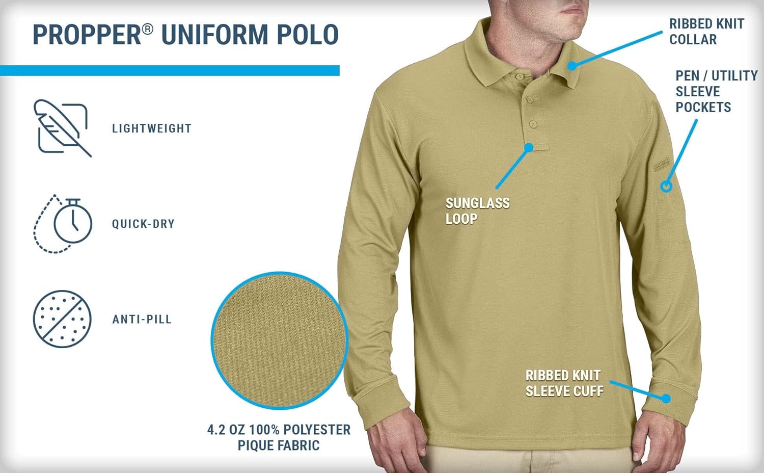 Propper Men's Men's Uniform Polo - Long Sleeve