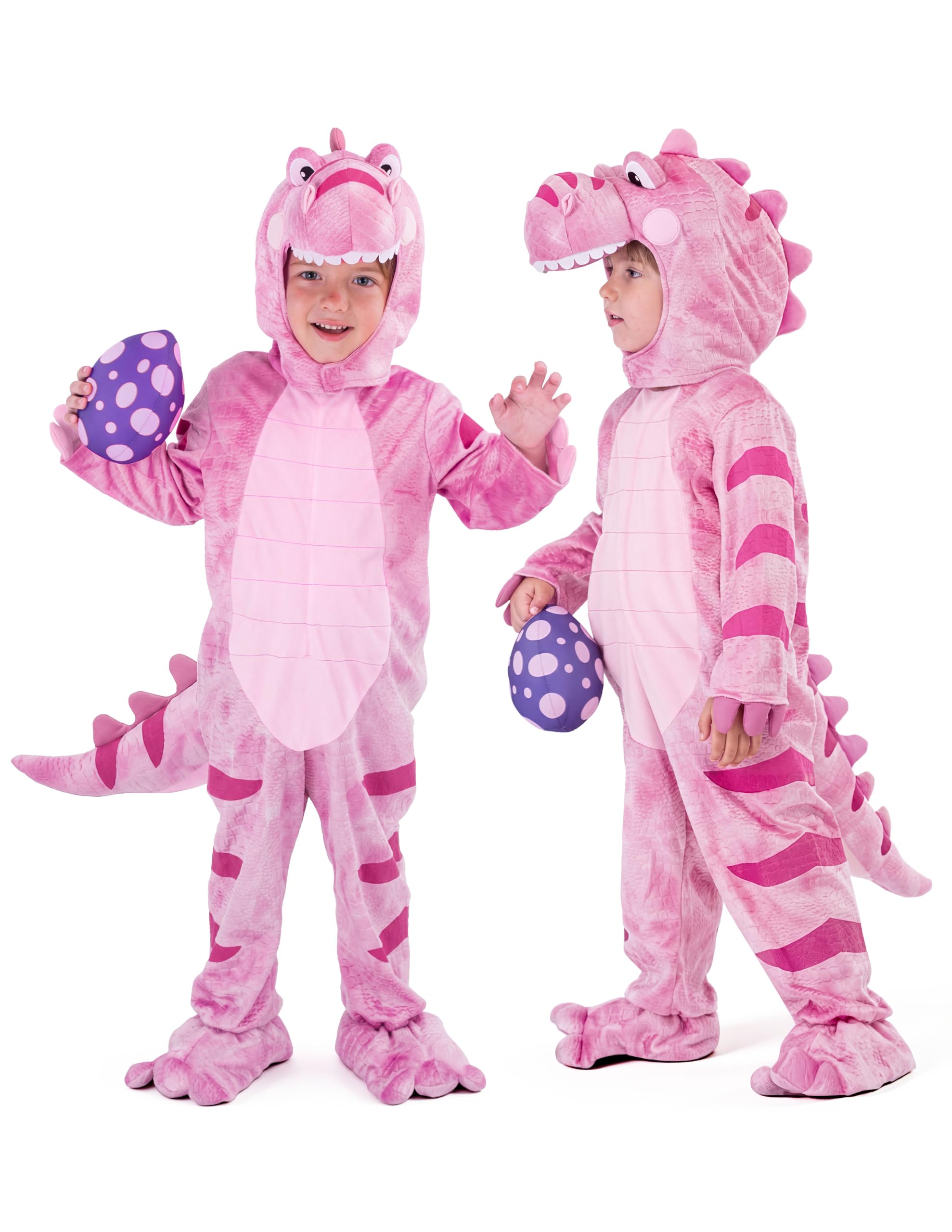 Spooktacular Creations Halloween Dinosaur Costume Kids, T.rex Costume Toddler with Egg for Baby Child Halloween Dressup Party