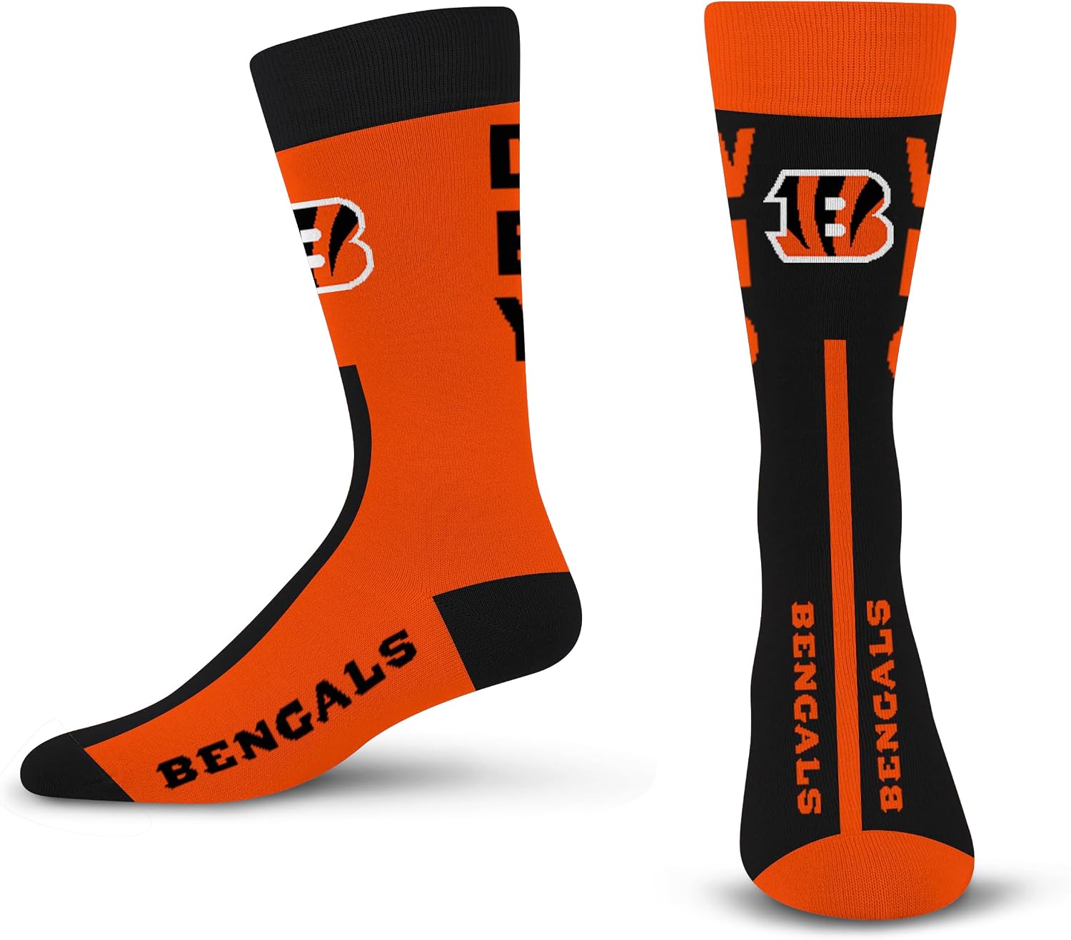 FBF - NFL Adult Team Logo Big Top Mismatch Dress Socks Footwear For Men And Women Game Day Apparel