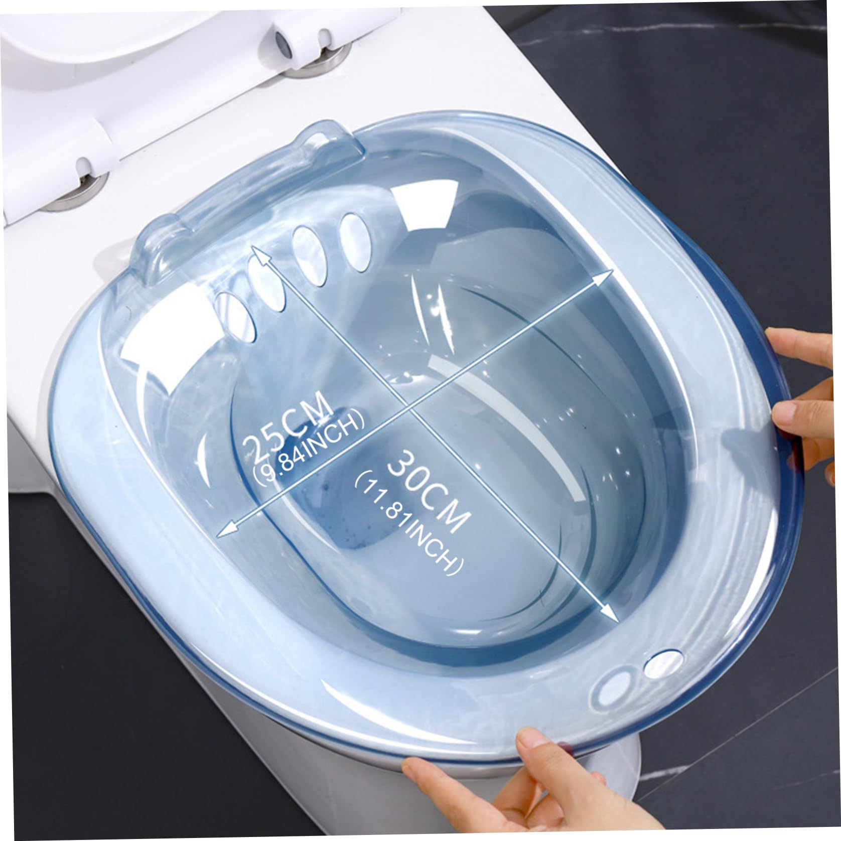 Sitz Bath Postparto, Baño Sitz para inodoro, seguro portátil sobre la bañera de inodoro para hemorroides Postparto Care privado