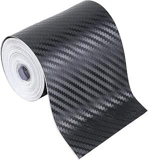 ongfuwu 33 Ft × 4 in Automotive Pinstriping Tape, Carbon Fiber Wrap Pinstripe Tape for Car, PVC Trim Pinstripe Decals for Vehicle Door Side Body, Universal Car Decoration DIY Sticker (4 inch)