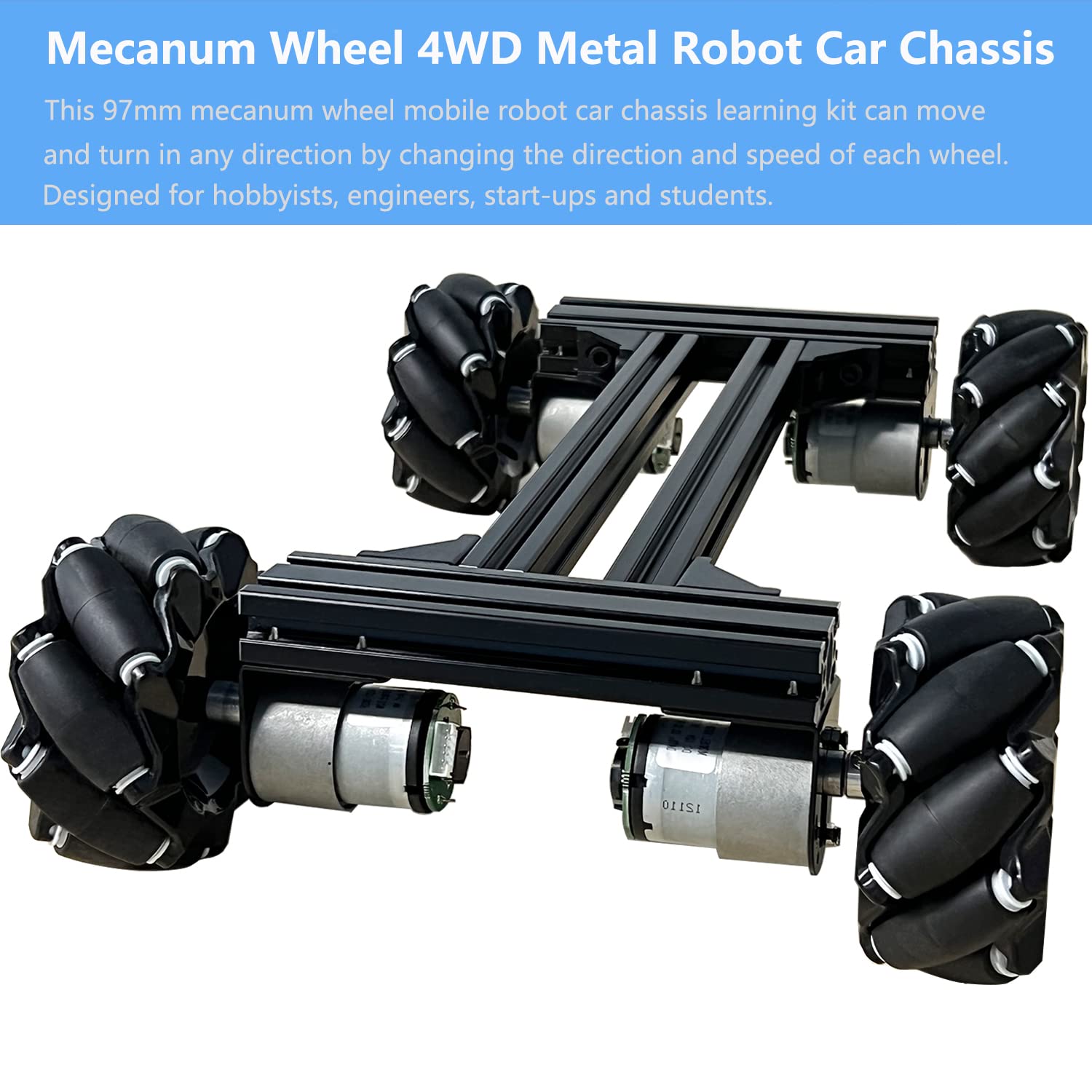 Snapklik.com : Mecanum Wheel 4wd Metal Robot Car Chassis Control ...