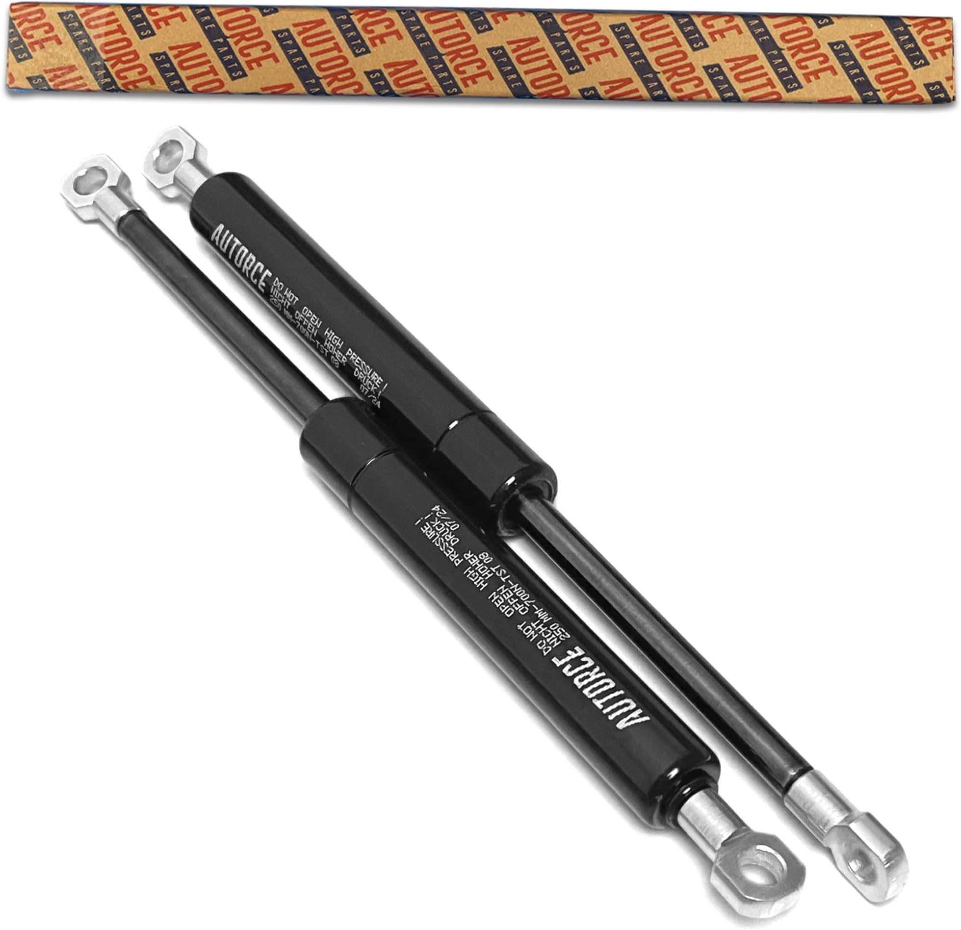 – Universal Gas Struts Eyelet Heads 2 Pieces for Kitchen Cabinets Caravan Doors Wardrobes and Toolboxes Force 100N Length 150mm to 1000mm (250MM)