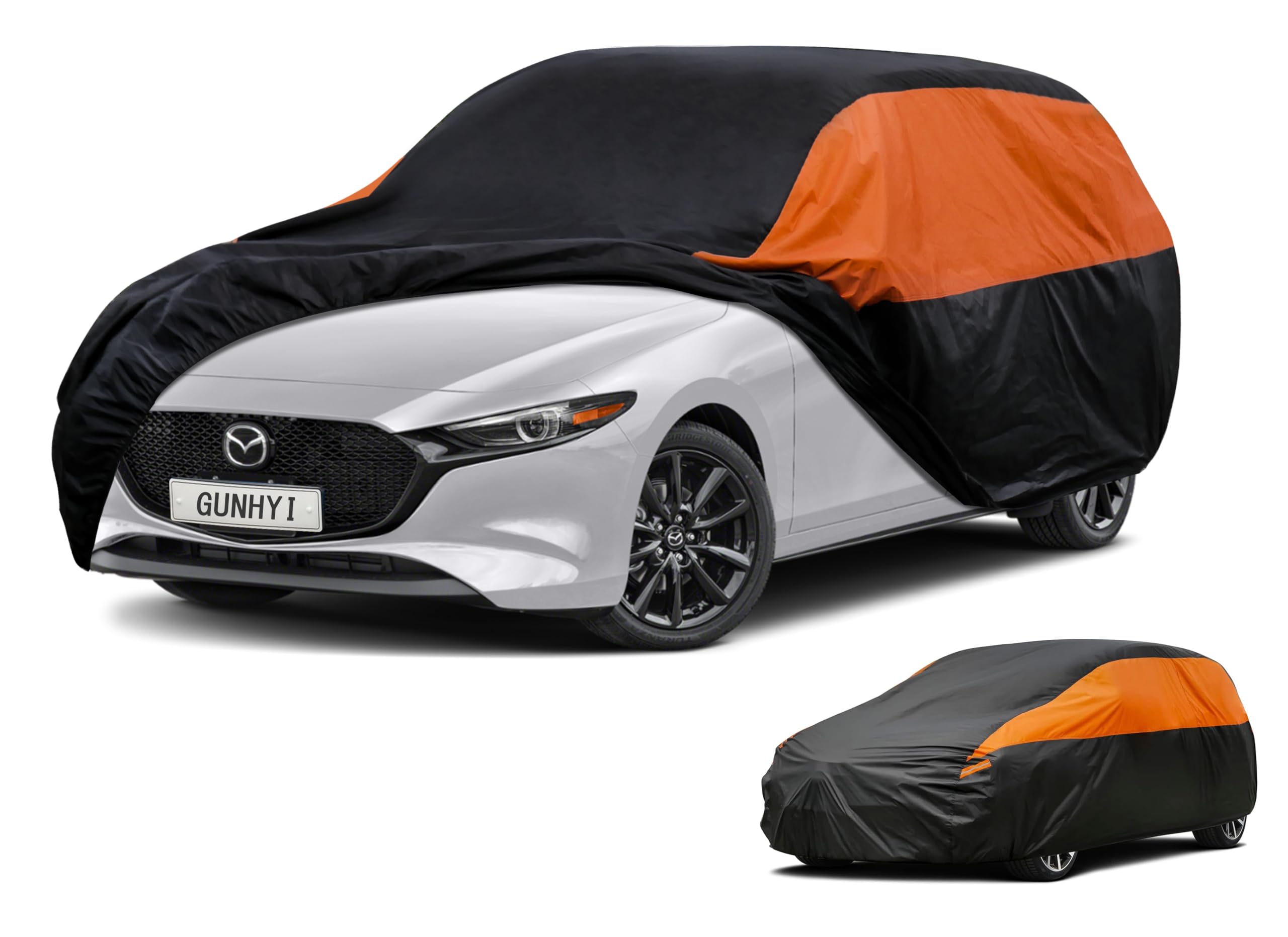 GUNHYI Waterproof Lightweight Full Car Cover Custom Fit Mazda 3 Hatchback