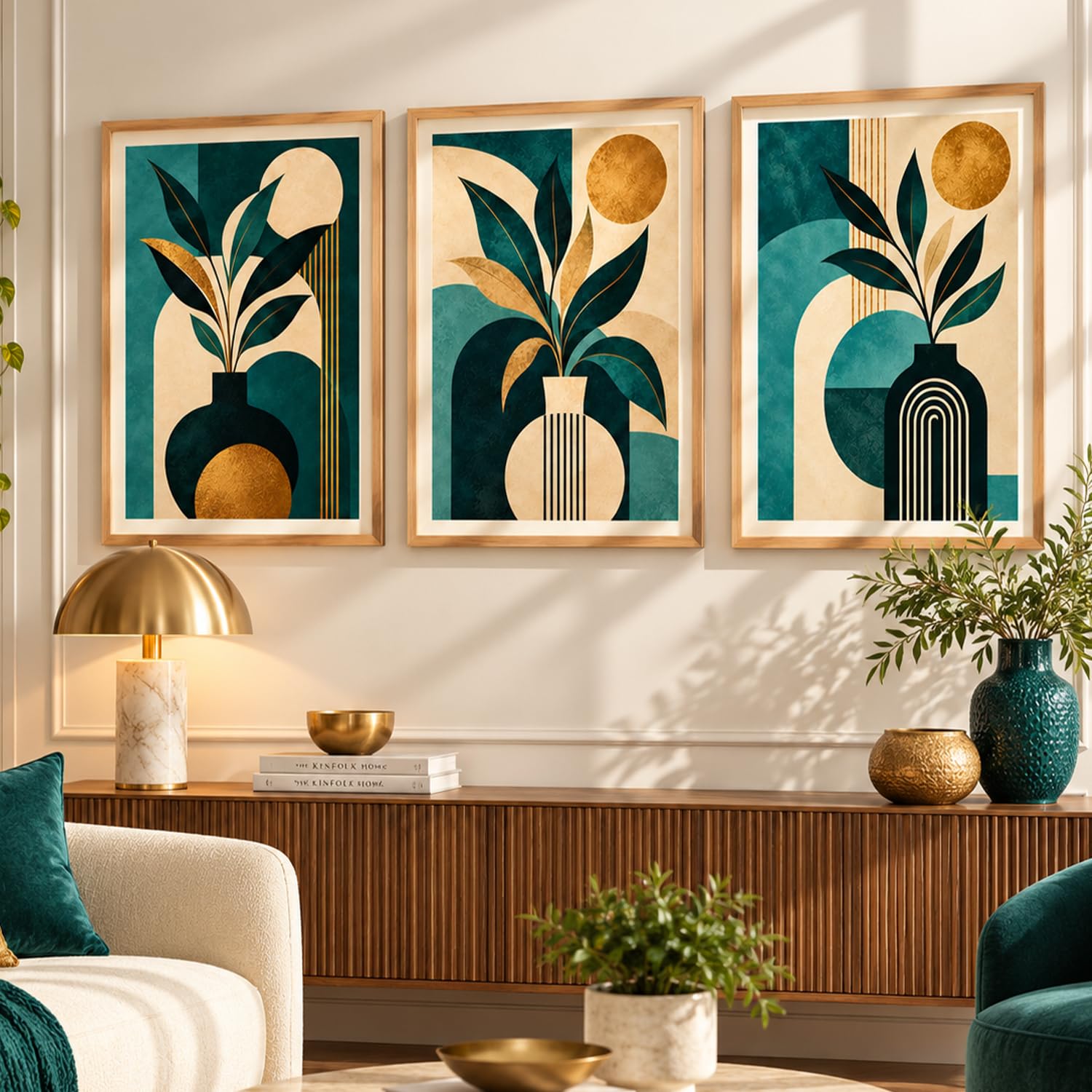 Bohemian Wall Art Set - Floral Prints with Frame -10 Bohemian Wall Art Set - Floral Prints with Frame -10