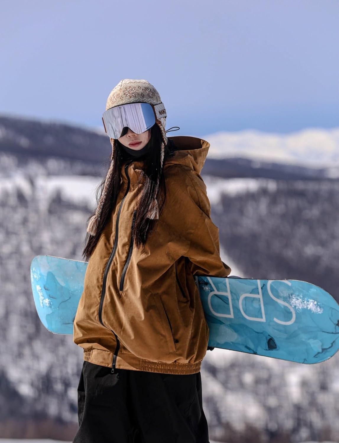 GSOU SNOW Ski Suit Men Baggy Ski Jacket and Pants Set Snow Suit Washed Effect Waterproof Insulated Windproof for Snow Sport - Image 3