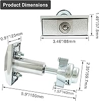 Vista 2 de Cerradura de máquina expendedora con mango en T con llaves para máquina de bocadillos de caramelo (llave diferente)