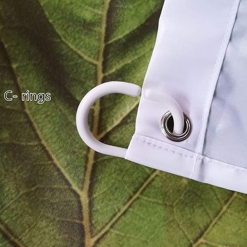 JAWO Cortina de ducha para niños, decoración de llamas, coloridos animales de dibujos animados y cactus de alpaca, patrón botánico tropical,