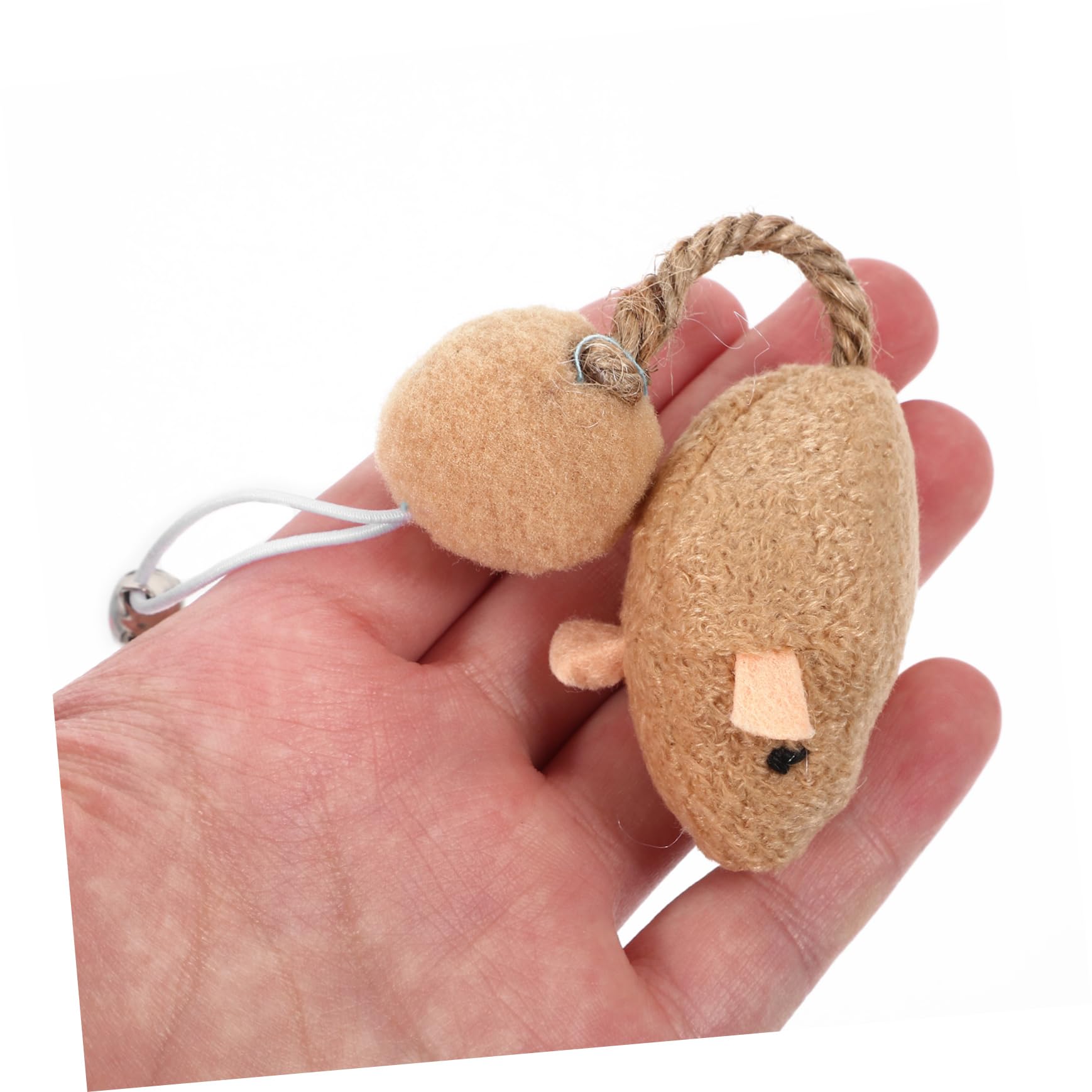 Lot De 6 Souris en Peluche avec Clochette pour Chat Idéales pour Jouer en Intérieur