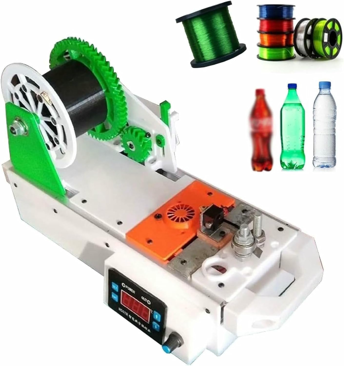 Desktop Filament Extruder for 3D Printing, Filament Manufacturer for 3D Printer, Adjustable Temperature and Speed, Digital Screen, for DIY Projects-