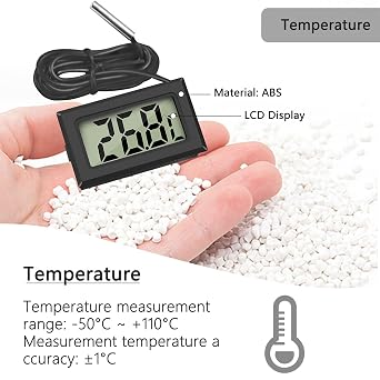 Thlevel Digital LCD Thermometer Temperature Monitor Refrigerator Freezer Refrigerator Aquarium with External Sensor