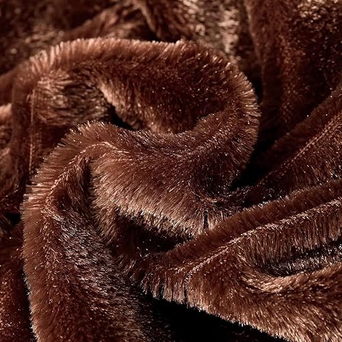 Miniatura 5 de YUSOKI manta de piel sintética extrasuave con pelos largos, transpirable, de 50 x 60pulgadas, mullida, acogedora y cómoda, de microfibra de lujo,