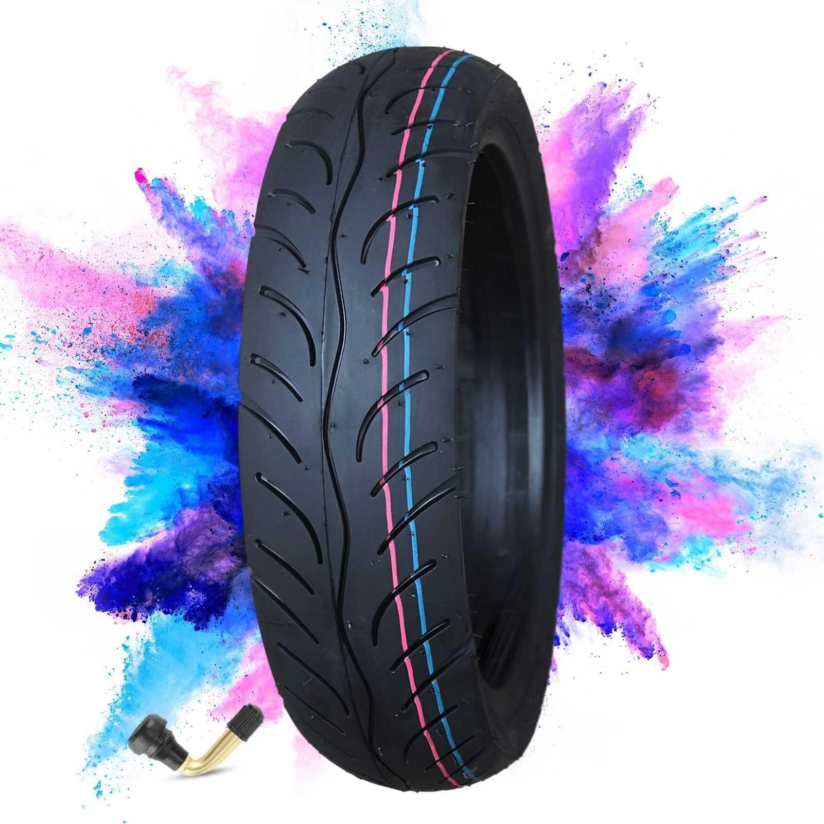 100/60-12 Opona Motocyklowa Bezdętkowa z Niskim Oporem Toczenia 100/60/12 Wytrzymała Przyczepność i 100 60 12 Opona Przeciwpoślizgowa na Koła Przednie i Tylne