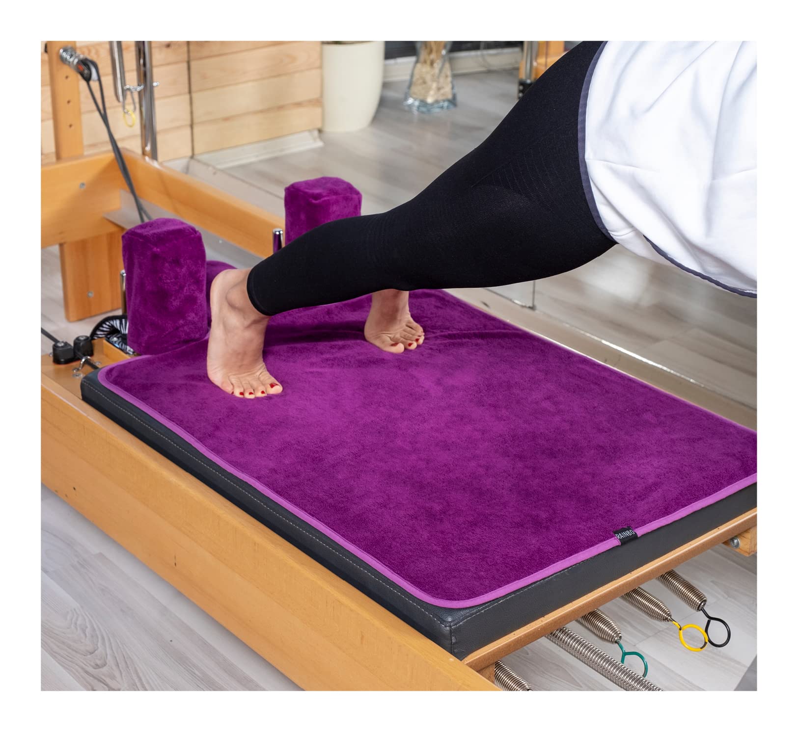 Tapis De Serviette Antidérapant Pour Réformateur Pilates - Couleur Bleu Aqua, Neuf En Boîte
