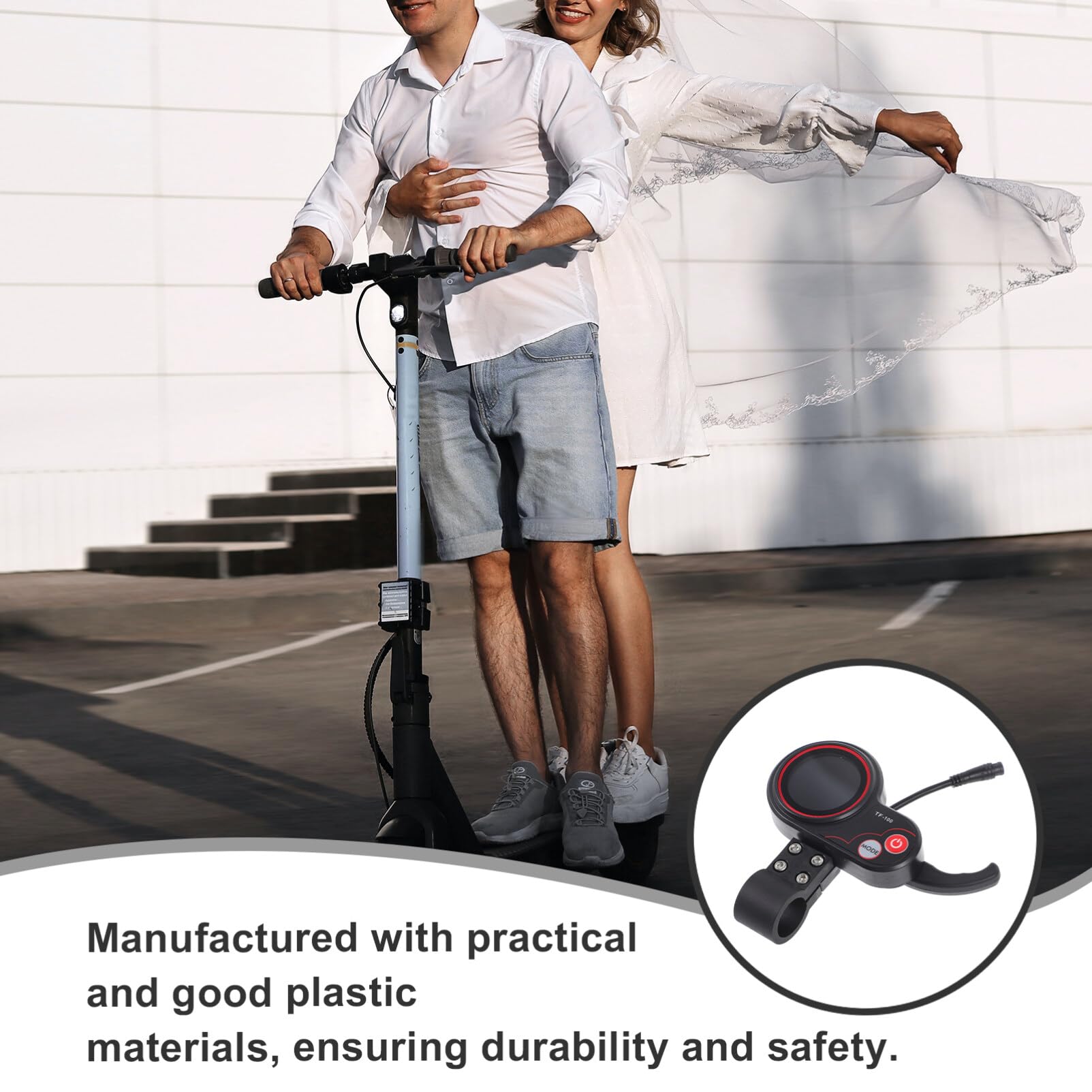 Sosoport Kugoo Elektroroller Display-Panel Kompatibel Für Kugoo Intuitives Design Einfach Zu Bedienen Schwarzes Pin Armaturenbrett Stabiler Betrieb Für Elektro-Scooter Zubehör