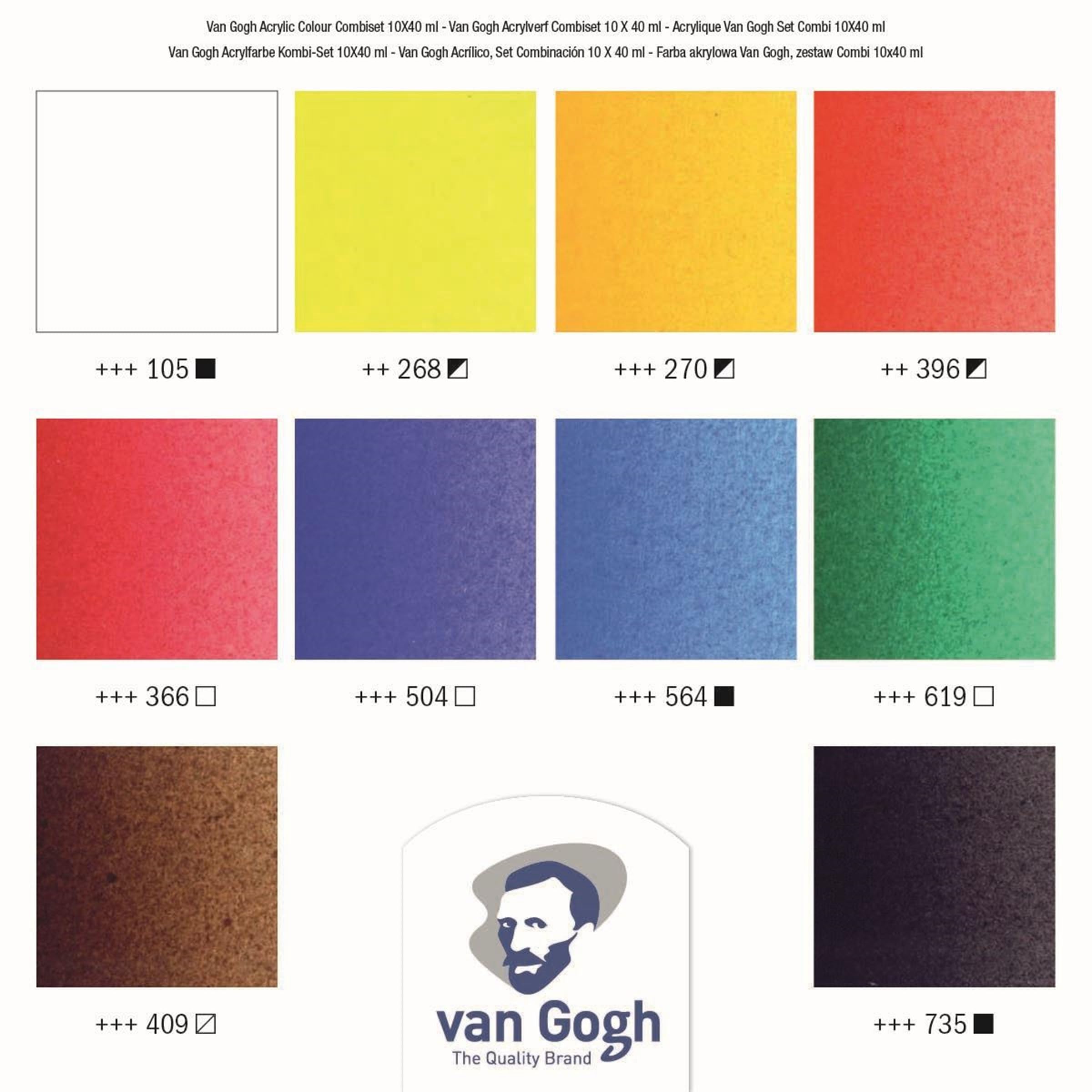 VAN GOGH SET ACRYLIQUE 10X40ML