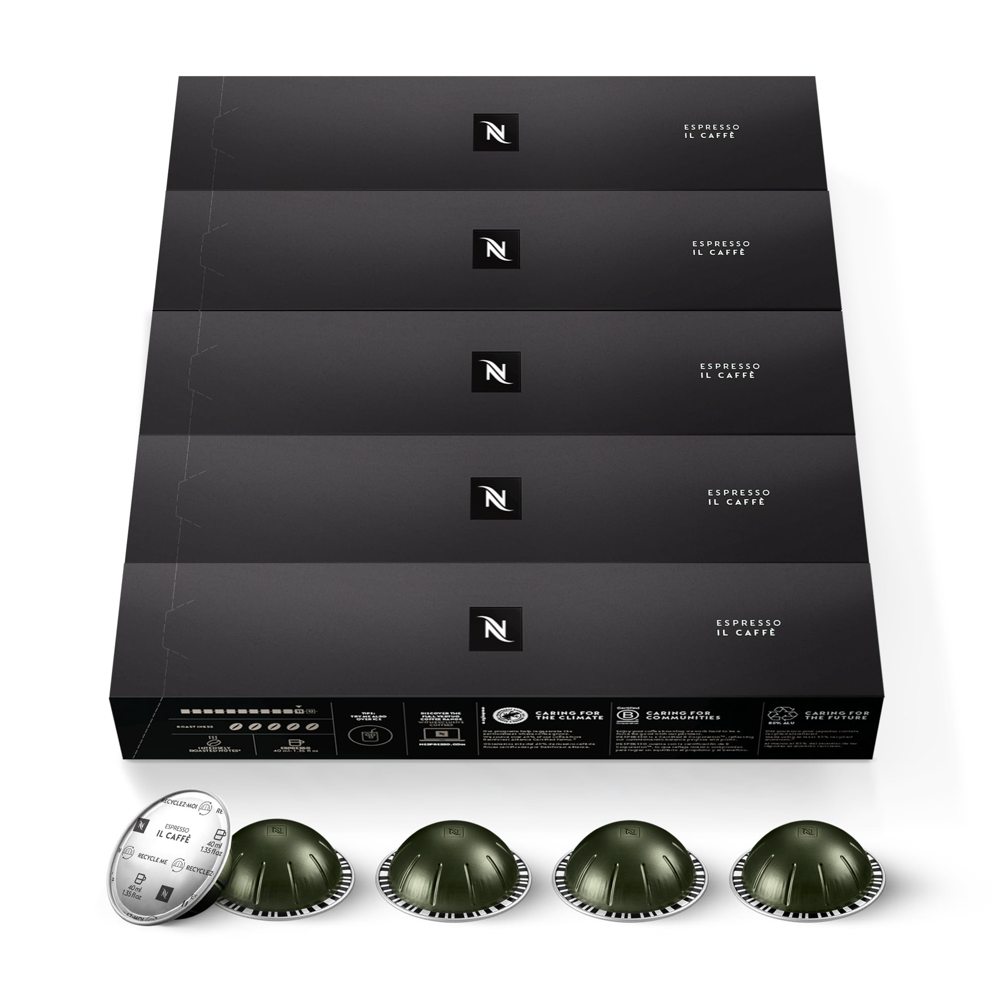 NespressoCapsules VertuoLine, Il Caffe, 50-Count Espresso Pods