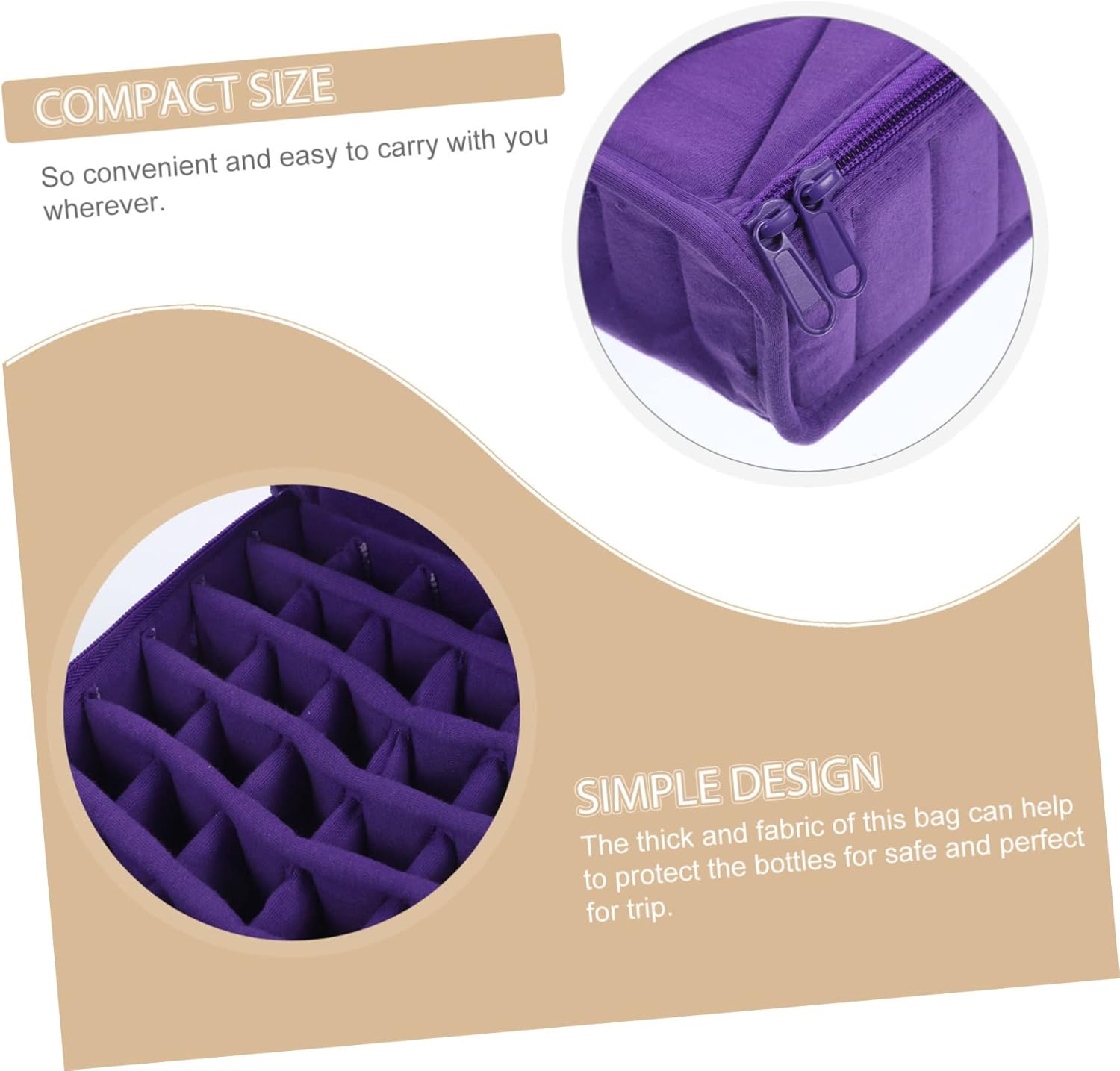 SAFIGLE Essential Oil Storage Container Organizer Bag Bottle Holder for Nail Polish